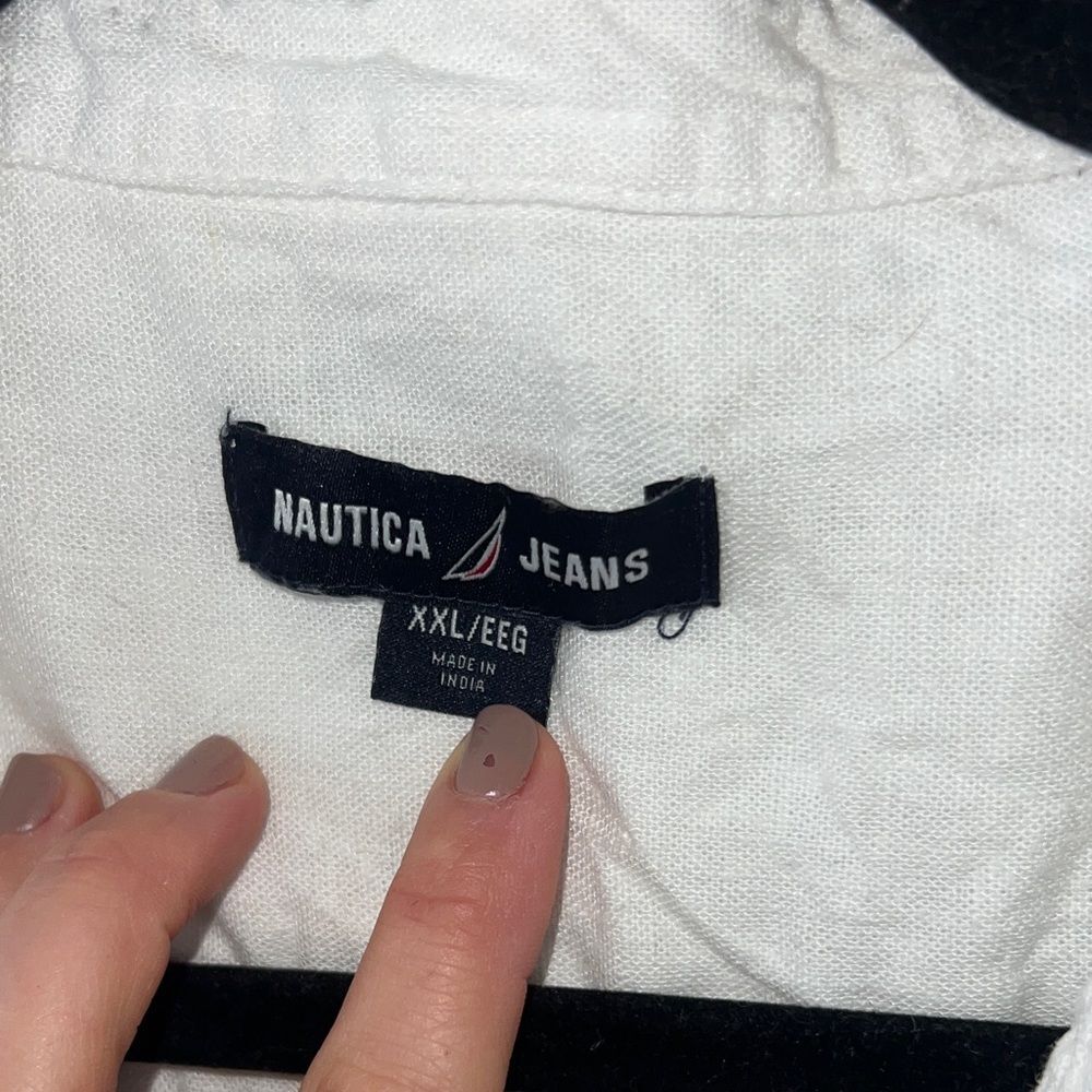 Nautica Women's White Button Down Shirt - Picture 4 of 6